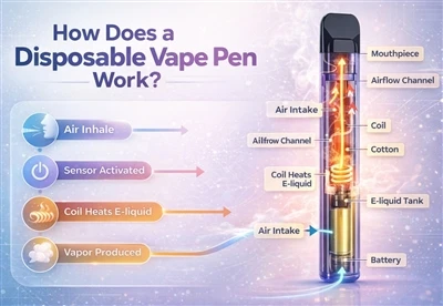 Kuinka kertakäyttöinen vape -kynä toimii?
